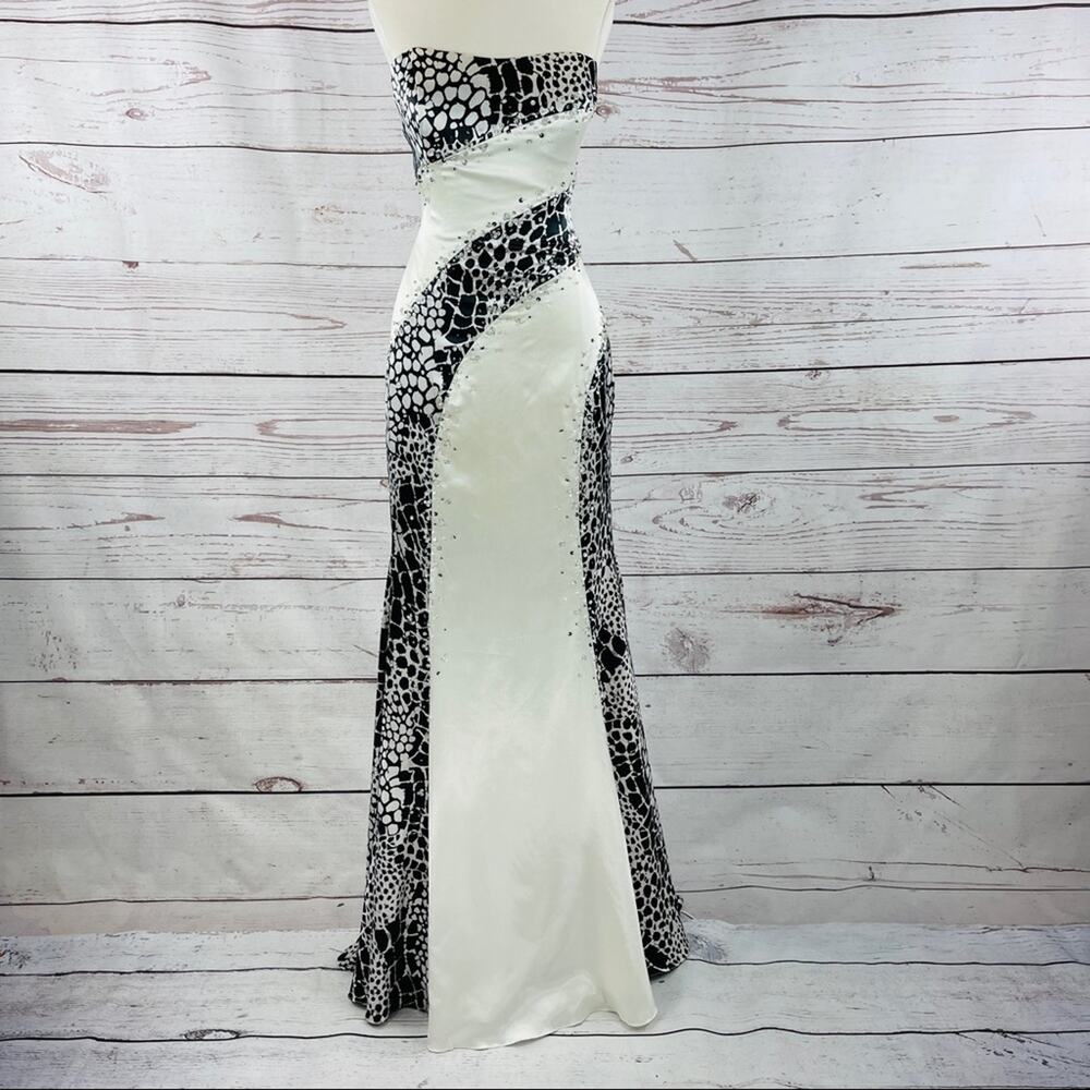 Night Moves animal print mermaid flare trumpet prom dress formal